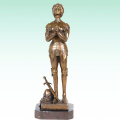 Женщина Дома-Деко Солдата Сент Джоан Бронзовая Скульптура Статуя Т-447